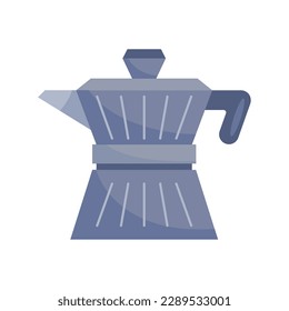 coffee pot steaming illustration over white