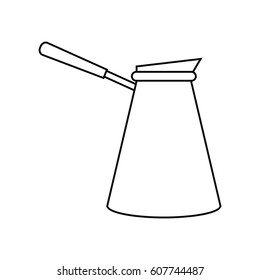 coffee pot steel outline