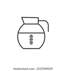 Icono de trazo de CAFÉ POT en negro