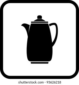 Coffee pot - Vector icon isolated on white