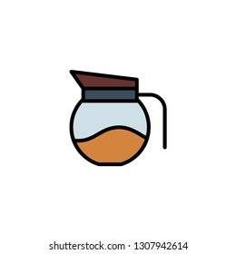 Coffee pot vector icon sign symbol