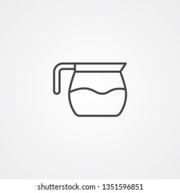 Coffee pot vector icon sign symbol