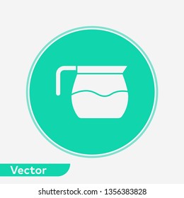 Coffee pot vector icon sign symbol