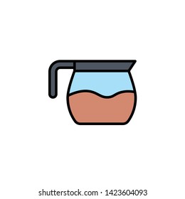 Coffee pot vector icon sign symbol