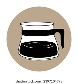 Coffee Pot Vector Illustration. Hand drawn Coffee pot.