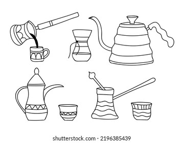 https://image.shutterstock.com/image-vector/coffee-pots-cup-doodle-illustrations-260nw-2196385439.jpg