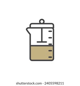 coffee pots icon. sign for mobile concept and web design. outline vector icon. symbol, logo illustration. vector graphics.