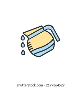 coffee pots icons  symbol vector elements for infographic web