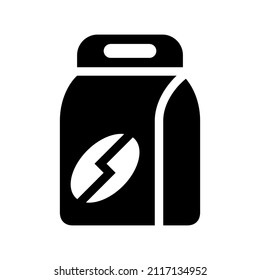 Coffee Pouch icon isolated on white background