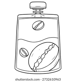 coffee pouch illustration hand drawn outline vector