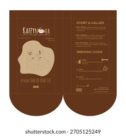 Diseño de empaquetado de la bolsa de café – Concepto mínimo de Antiguas KaffyNova