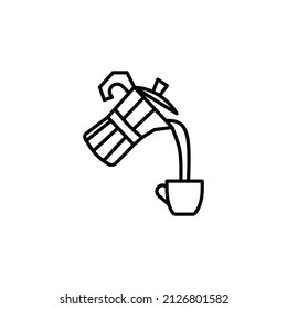 coffee poured icon in vector. Logotype