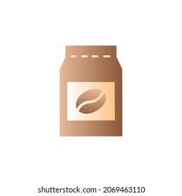 Coffee powder icon in gradient color, isolated on white 