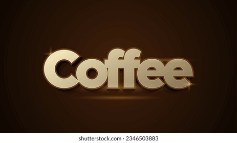 Coffee Premium and Elegant Vector Headline Text 