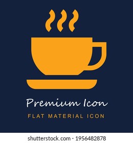 Material de café premium ui ux icono vector aislado en colores azul marino y naranja