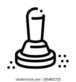 vector de icono de prensa de café. señal de prensa de café. ilustración de símbolo de contorno aislado