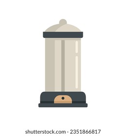 Coffee press pot icon flat vector. Espressor cup. Hot drink isolated