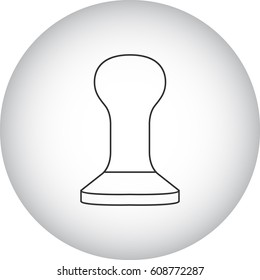 Coffee Presser symbol simple line icon on background
