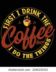 Coffee print vector design- for coffee lovers