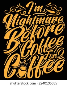 Coffee print vector design- for coffee lovers