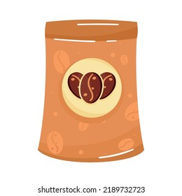 coffee product bag isolated icon