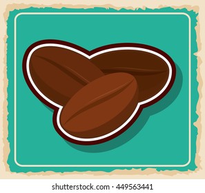 Coffee product concept represented by Coffee bean icon. Colorfull and frame illustration. 