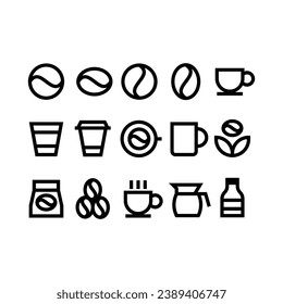 Coffee product icon with simple and clean shapes