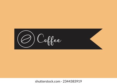Coffee product logo isolated on cream background.
