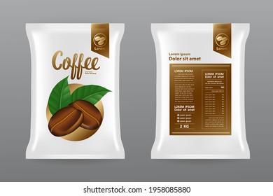 Coffee product mock up design vector illustration.