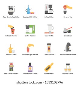 Coffee Production Flat Vectors Pack
