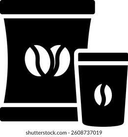 Coffee Production Icon Glyph Vector Illustration