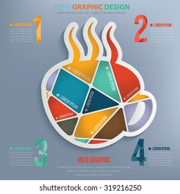 Coffee puzzle info graphic design,clean vector