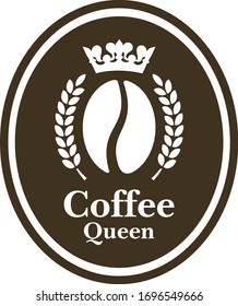 Coffee Queen Logoype para cafés, etc.