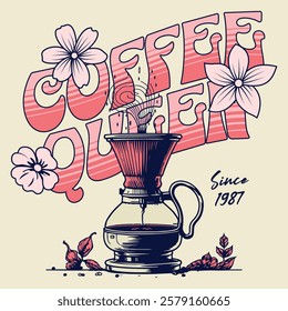 Coffee Queen - Ready to Use Graphic Design Illustration