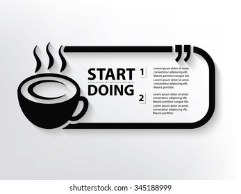 Coffee Quotation Mark Speech Bubbledesign Stock Vector (Royalty Free