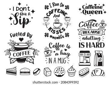 Ilustración de la cita del café Vector para banner, afiche, volante