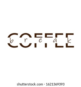 Coffee quote, modern quote decorated, coffee typography, lettering isolated on white background. Can be used for journals, journaling cards EPS Vector