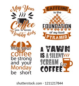 Coffee Quote and Saying Set