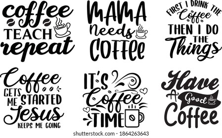 coffee quotes design vector  illustration on white background EPS. 10 svg