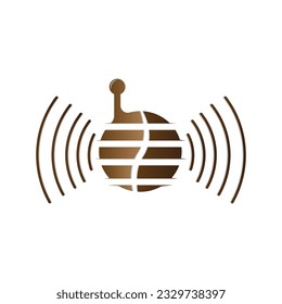 Coffee Radio Logo, Podcast Radio Design, Coffee Icon, Coffee Cafe Logo Product Brand Vector