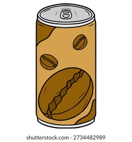 café pronto para beber ilustração mão desenhada vetor isolado