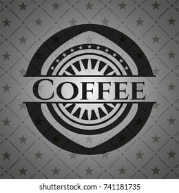 Coffee realistic black emblem