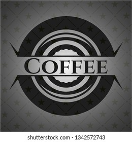 Coffee realistic dark emblem