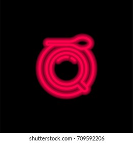 Coffee red glowing neon ui ux icon. Glowing sign logo vector