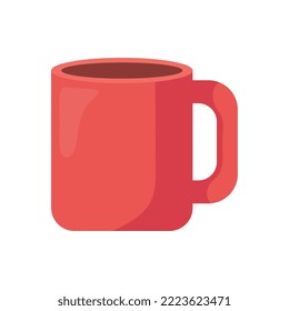 coffee in red mug icon