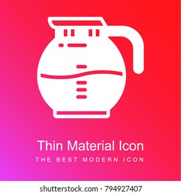 Coffee red and pink gradient material white icon minimal design