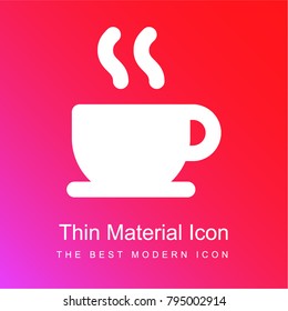 Coffee red and pink gradient material white icon minimal design