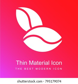 Coffee red and pink gradient material white icon minimal design