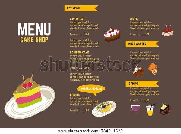 Coffee Restaurant Brochure Menu Vector Design Stock Vector Royalty Free 784311523