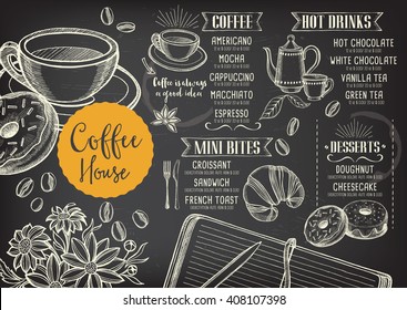 Flat design of coffee shop items set Royalty Free Vector